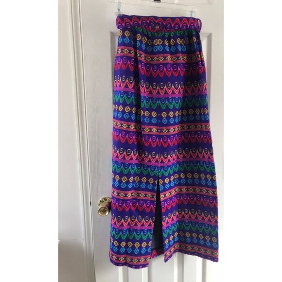 Vintage Maxi Skirt 1970's Saks Fifth Avenue The Young Circle Woven Brilliant Col - Picture 9 of 10